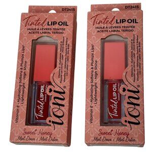 IONI Tinted Lip Oil Sweet Honey 2 Pack Hydrating Vitamin E